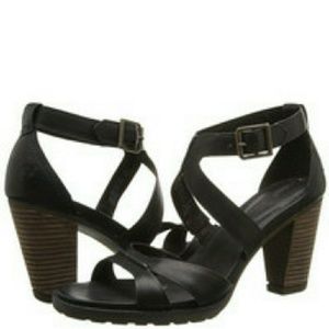 Timberland Stratham Heights black strappy heels